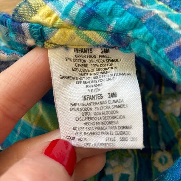 Small Steps Blue & Yellow Plaid Toddler Dress, Size 24M - Picture 5 of 7